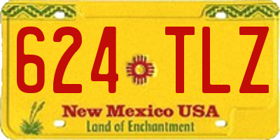 NM license plate 624TLZ