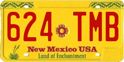 NM license plate 624TMB
