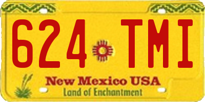 NM license plate 624TMI
