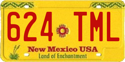 NM license plate 624TML