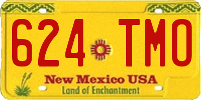 NM license plate 624TMO