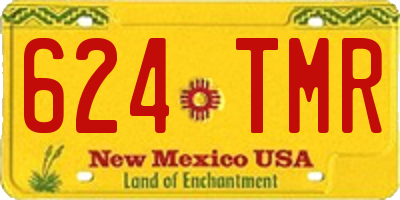 NM license plate 624TMR