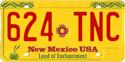 NM license plate 624TNC