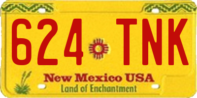 NM license plate 624TNK