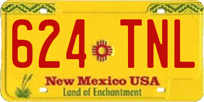 NM license plate 624TNL
