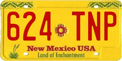 NM license plate 624TNP
