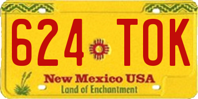 NM license plate 624TOK