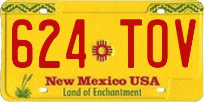 NM license plate 624TOV