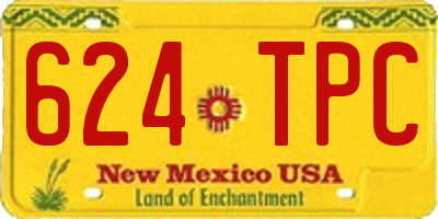 NM license plate 624TPC