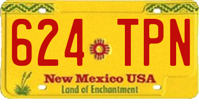 NM license plate 624TPN