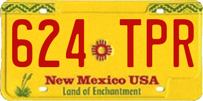 NM license plate 624TPR