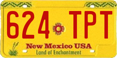 NM license plate 624TPT