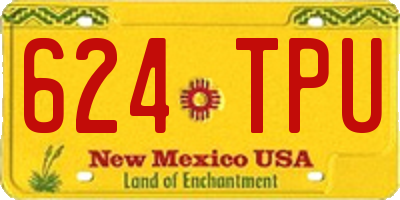 NM license plate 624TPU