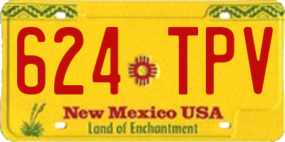 NM license plate 624TPV