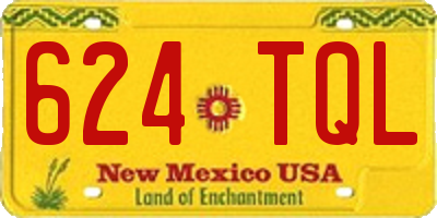 NM license plate 624TQL