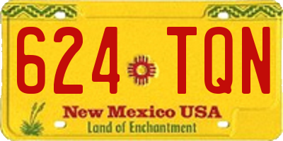 NM license plate 624TQN