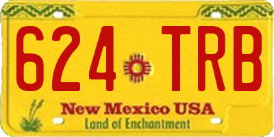 NM license plate 624TRB