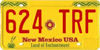 NM license plate 624TRF