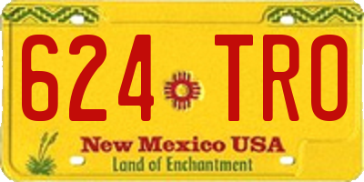 NM license plate 624TRO