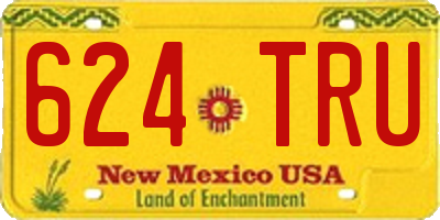 NM license plate 624TRU