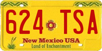 NM license plate 624TSA