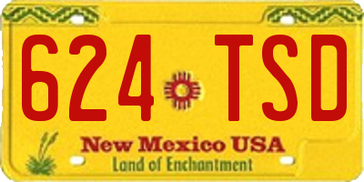 NM license plate 624TSD