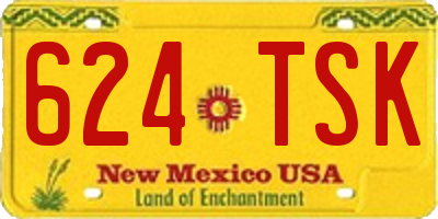 NM license plate 624TSK