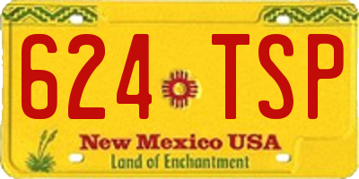 NM license plate 624TSP