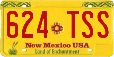 NM license plate 624TSS