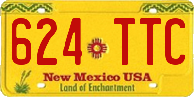 NM license plate 624TTC