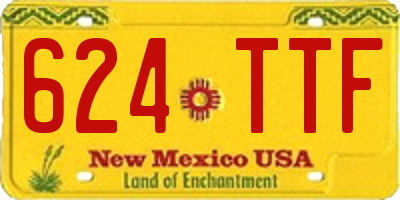 NM license plate 624TTF