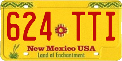 NM license plate 624TTI