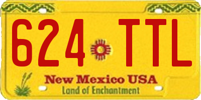 NM license plate 624TTL