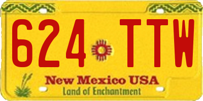 NM license plate 624TTW