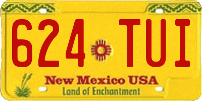 NM license plate 624TUI