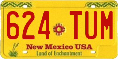 NM license plate 624TUM