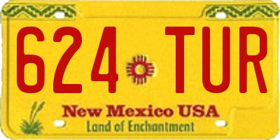 NM license plate 624TUR