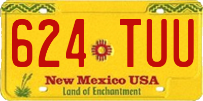 NM license plate 624TUU