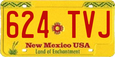NM license plate 624TVJ