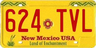 NM license plate 624TVL