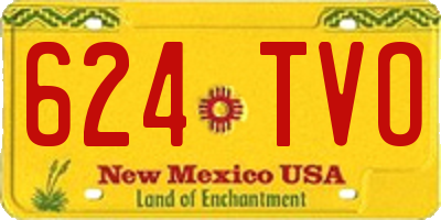 NM license plate 624TVO