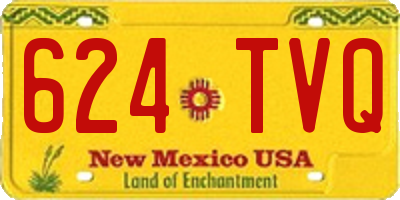 NM license plate 624TVQ