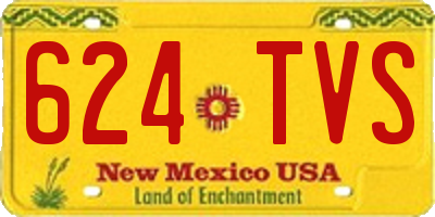 NM license plate 624TVS