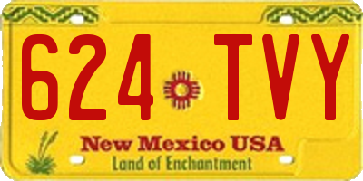 NM license plate 624TVY