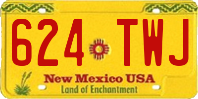 NM license plate 624TWJ