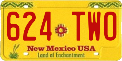 NM license plate 624TWO