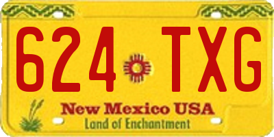 NM license plate 624TXG