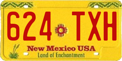 NM license plate 624TXH