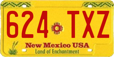 NM license plate 624TXZ