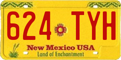 NM license plate 624TYH